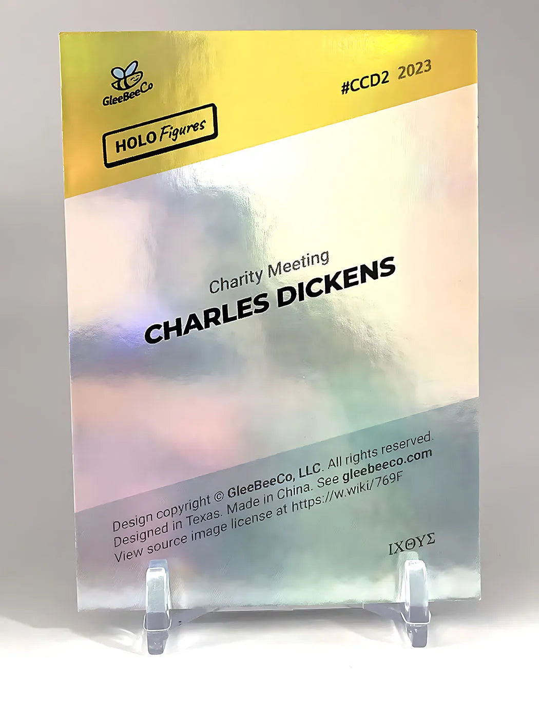 Charles Dickens Holographic Trading Card - 2024 GleeBeeCo Holo Figures #CCD2