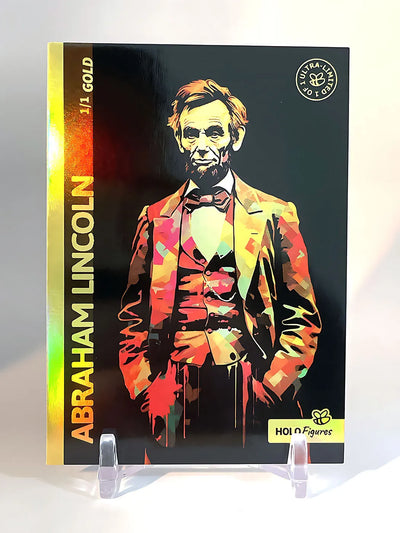 Abraham Lincoln Card (Dark Rainbow - Gold) - 2023 GleeBeeCo 1/1 (One Made)