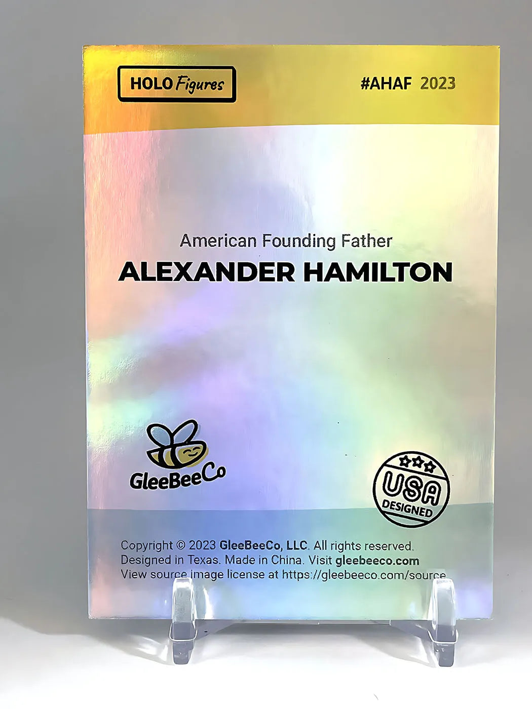 Alexander Hamilton Card (Holographic Signature) by GleeBeeCo 2023 #AHAF