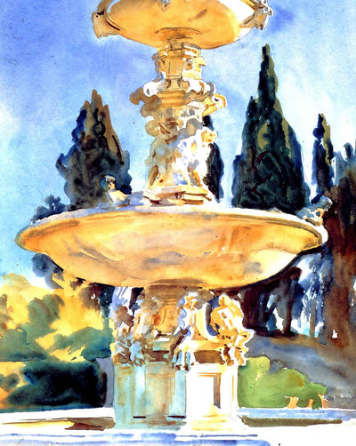 In a Medici Villa painting print by John Singer Sargent (1907)