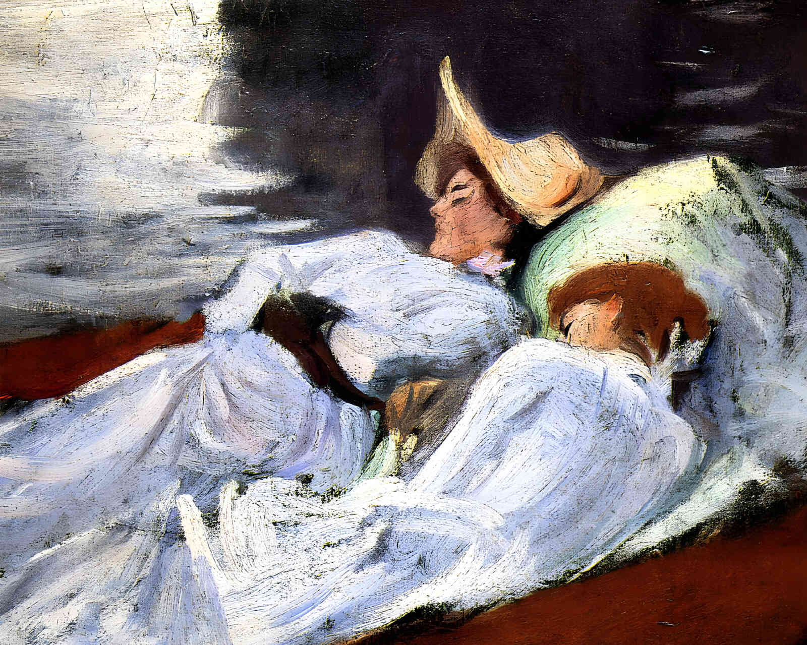 In a Punt 1889 Painting by John Singer Sargent 8x10" Art Print