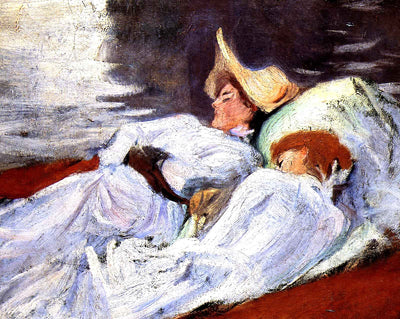 In a Punt painting print by John Singer Sargent (1889)