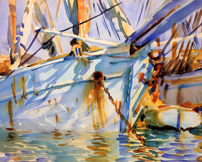In a Levantine Port 1906 Painting by John Singer Sargent 8x10" Art Print