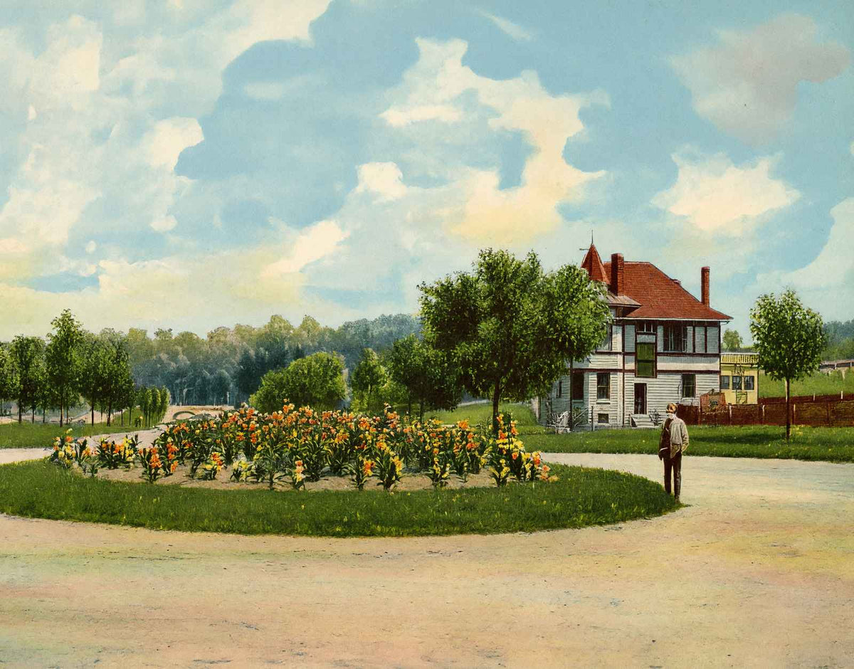 In Cherokee Park Louisville in 1904 Vintage Print (7 Sizes) - Premium Print