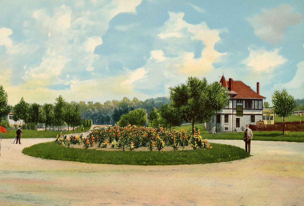 In Cherokee Park Louisville in 1904 Vintage Print (7 Sizes) - Premium Print