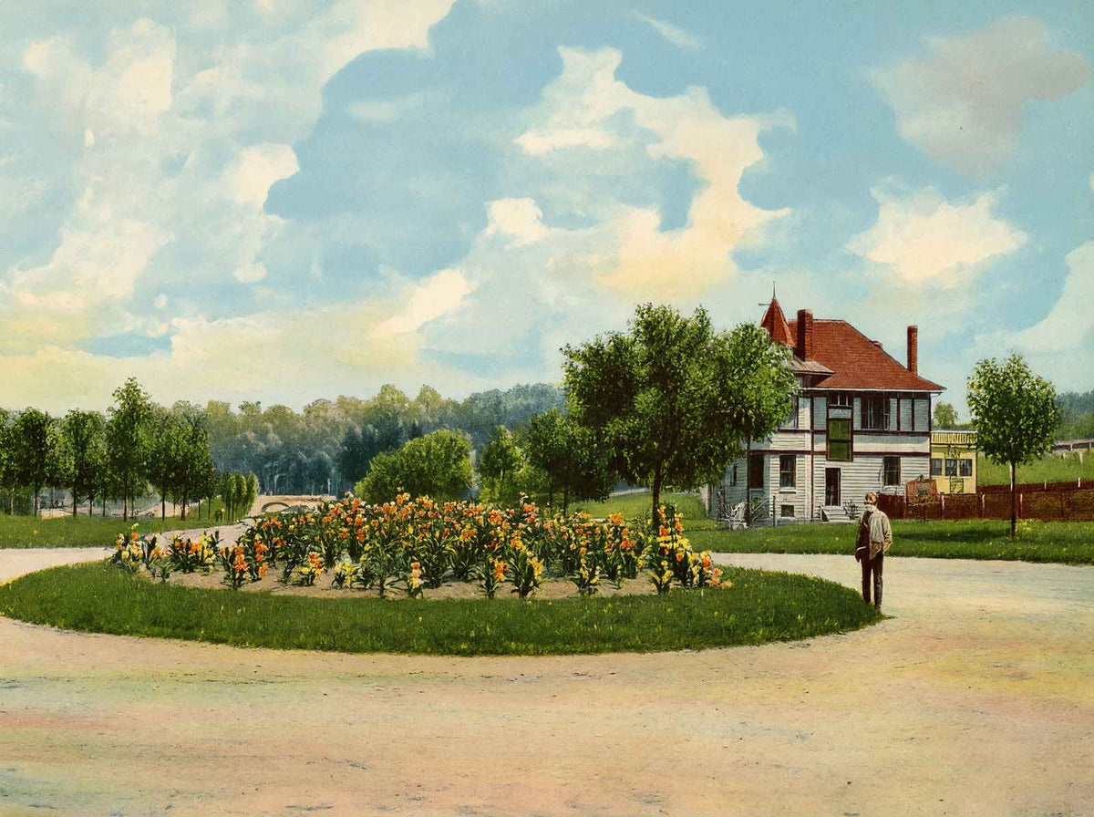 In Cherokee Park Louisville in 1904 Vintage Print (7 Sizes) - Premium Print