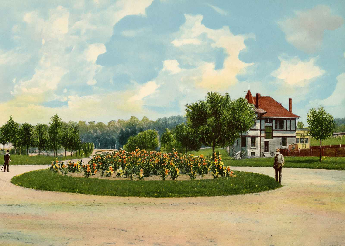 In Cherokee Park Louisville in 1904 Vintage Print (7 Sizes) - Premium Print