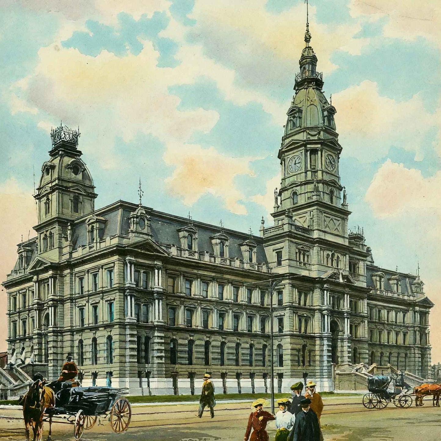 Marion County Court House Indianapolis in 1905 Art Print (7 Sizes)