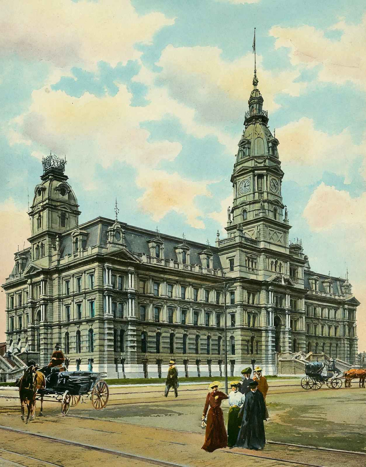 Marion County Court House Indianapolis in 1905 Art Print (7 Sizes)