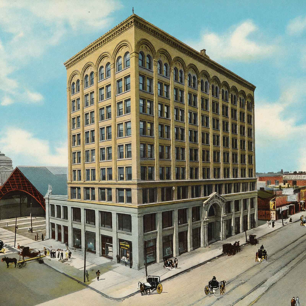 Indianapolis Terminal Traction CO. Station 1905 Vintage Print (7 Sizes) - Enhanced