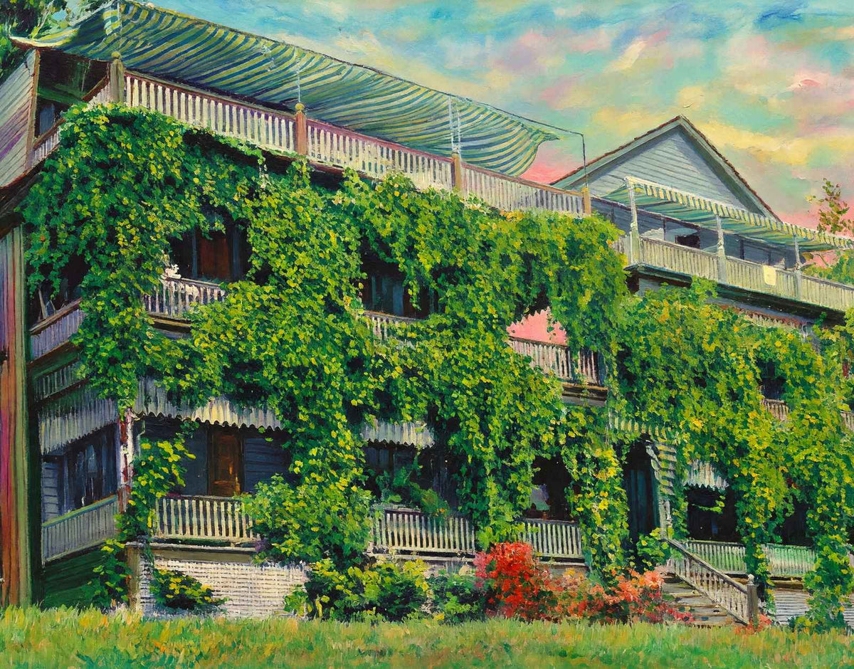 Indiana Cottages Chautauqua New York in 1908 Art Print (7 Sizes) - Enhanced