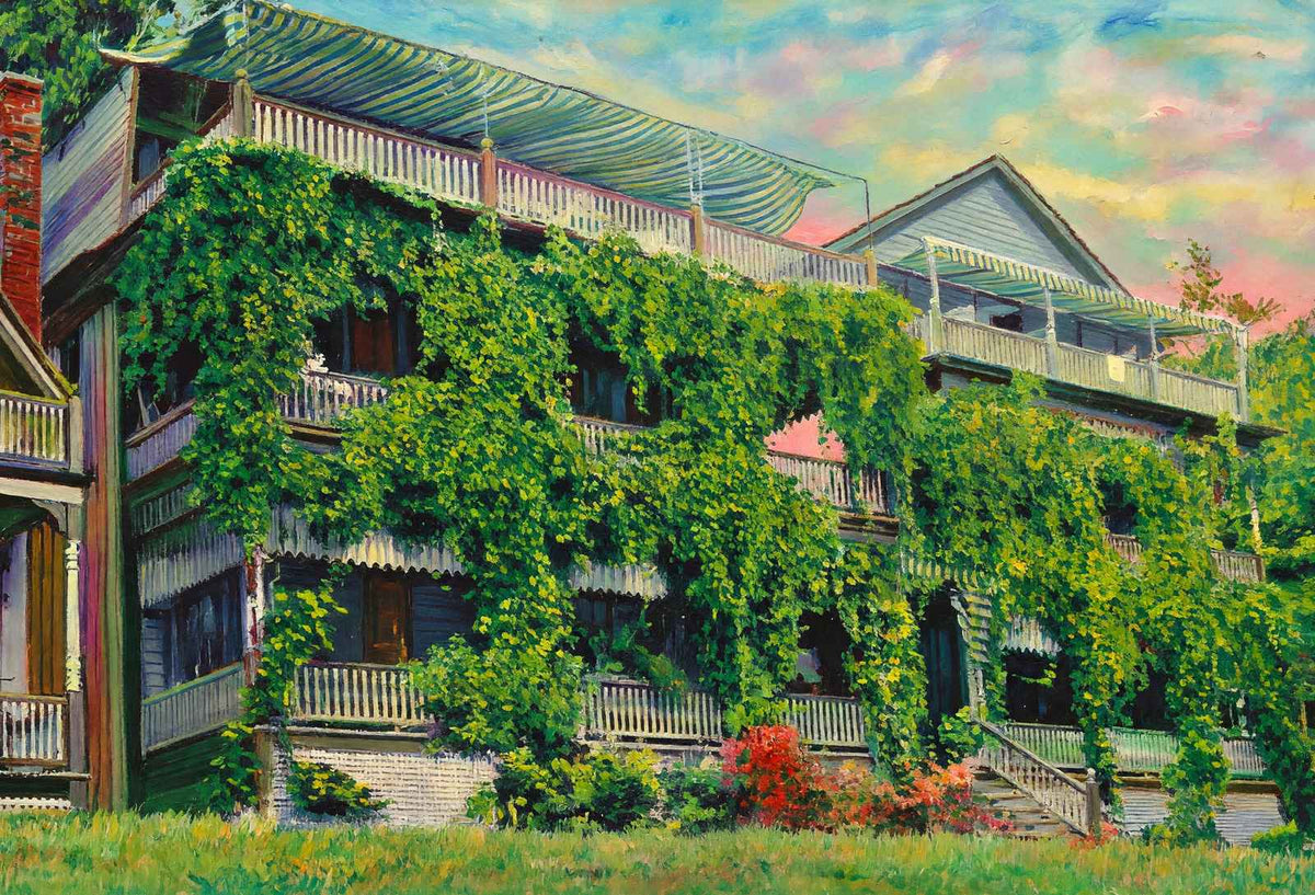 Indiana Cottages Chautauqua New York in 1908 Art Print (7 Sizes) - Enhanced