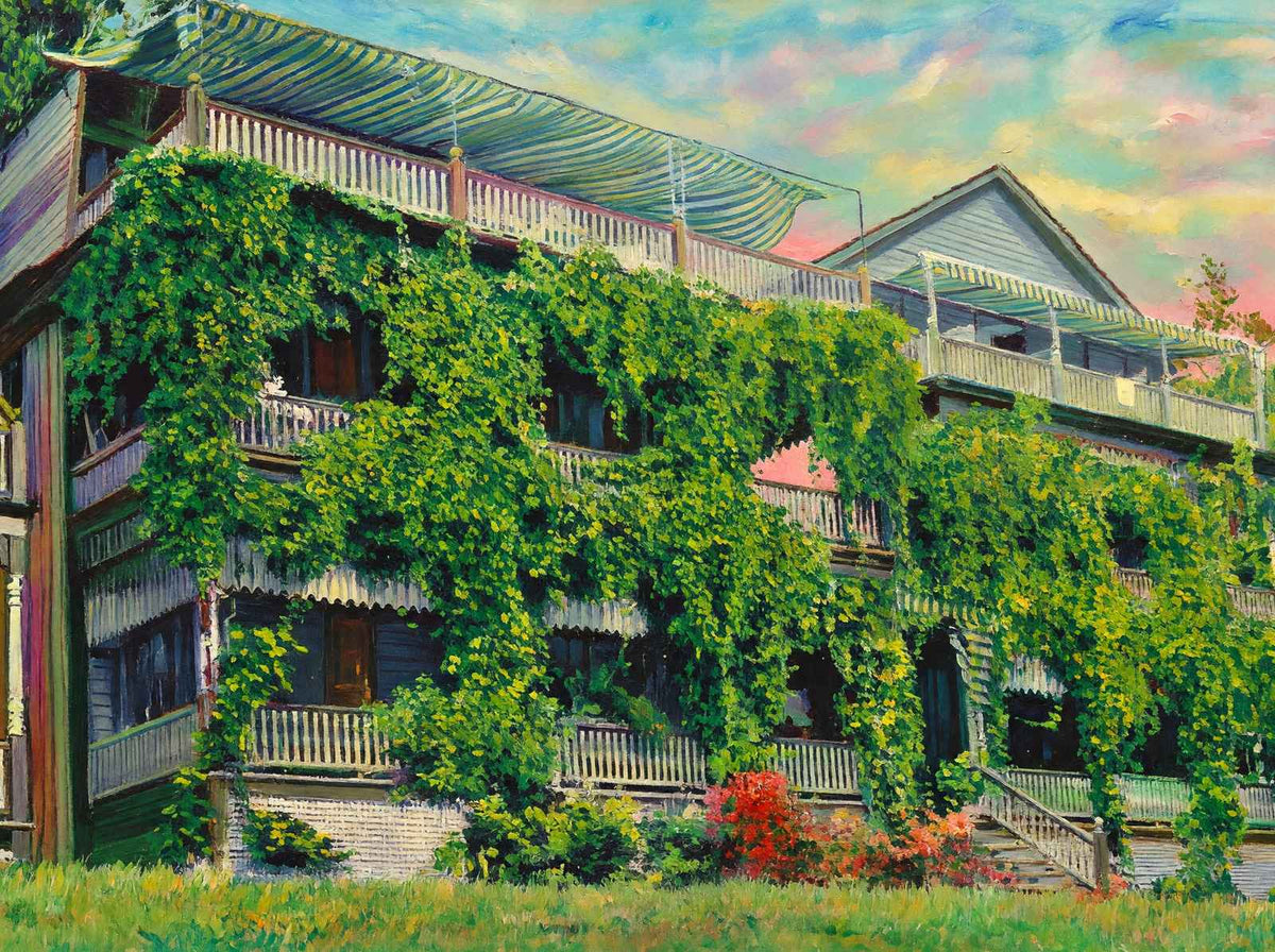 Indiana Cottages Chautauqua New York in 1908 Art Print (7 Sizes) - Enhanced