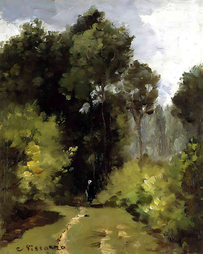 In the Woods Painting by Camille Pissarro 8x10" Art Print (Premium Print)