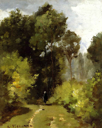 In the Woods art print by Camille Pissarro (1864)