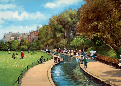 In the Gardens Bournemouth in 1904 Vintage Print (7 Sizes) - Premium Print