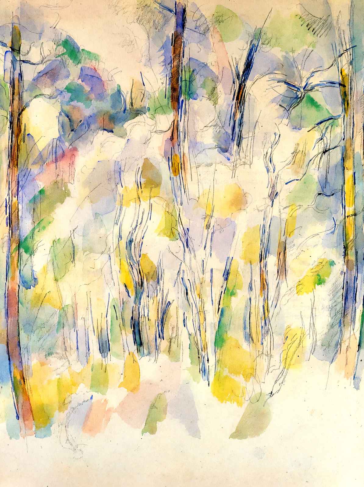 In the Woods Art Print 1900 Painting by Paul Cezanne (6 Sizes) - Archival Paper