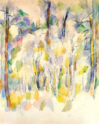 In the Woods fine art print by Paul Cezanne (1900)