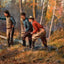 At the Runway in the Maine Woods in 1907 Vintage Print (7 Sizes) - Enhanced