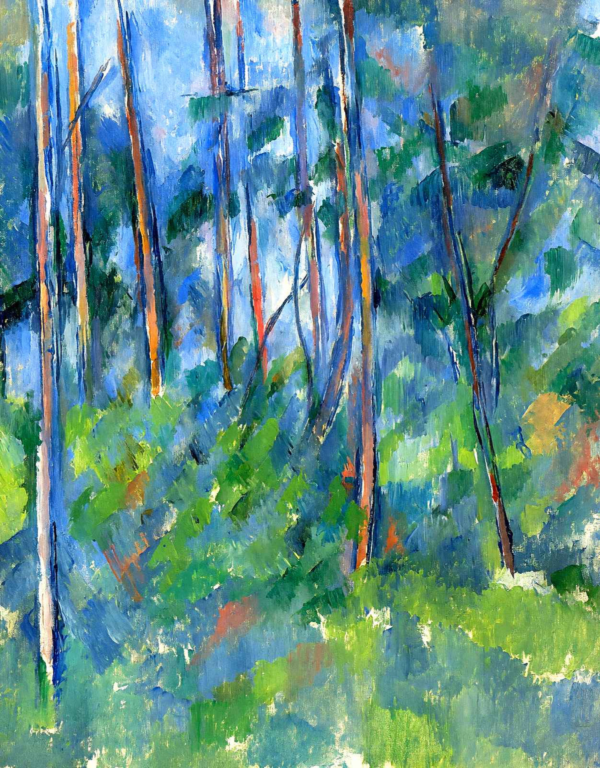 In the Woods Fine Art Print 1898 Painting by Paul Cezanne (6 Sizes) - Retouched