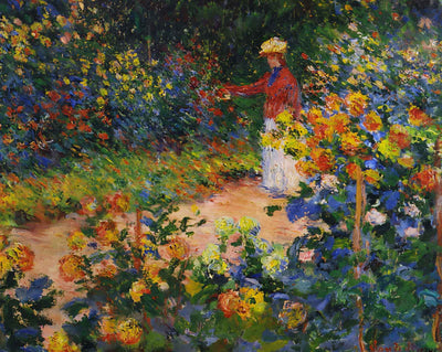 In the Garden painting by Claude Monet (1895)