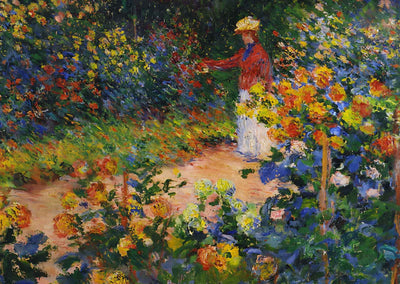 In the Garden Art Print 1895 Painting by Claude Monet (6 Sizes) - Enhanced