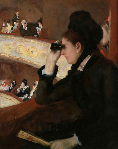 In the Loge art print by Mary Stevenson Cassatt