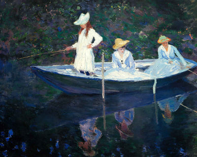 In the Norvegienne Boat at Giverny fine art print by Claude Monet (1887)