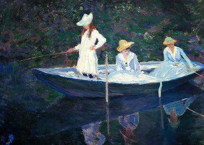 In the Norvegienne Boat at Giverny Fine Art Print 1887 by Claude Monet (6 Sizes)