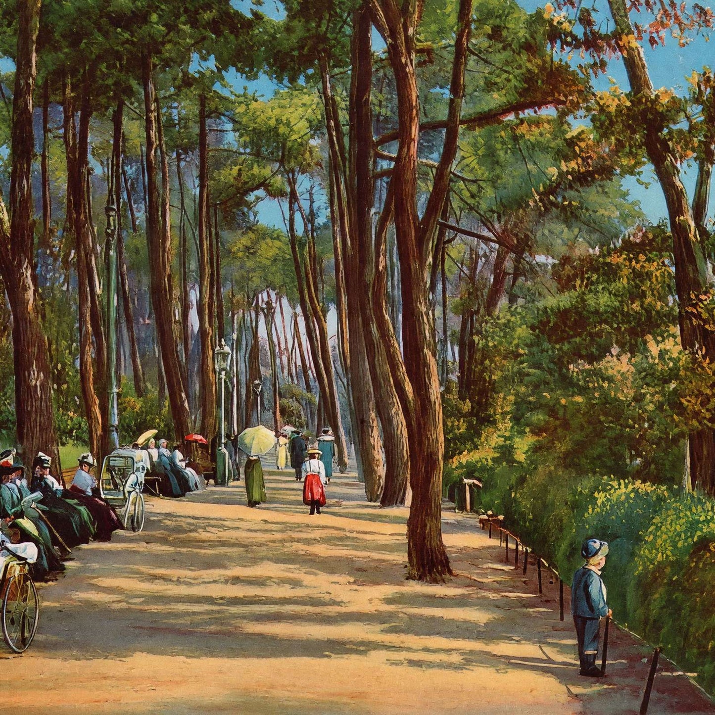 The Invalid's Walk Bournemouth in 1904 Vintage Print (7 Sizes) - Premium Print