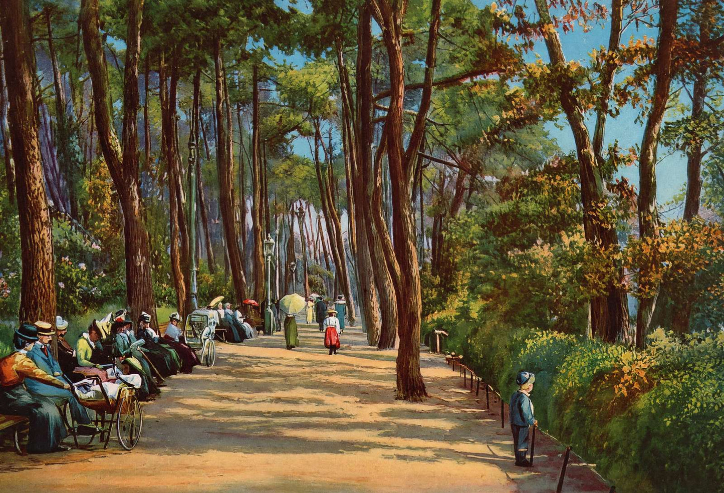 The Invalid's Walk Bournemouth in 1904 Vintage Print (7 Sizes) - Premium Print