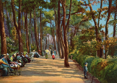 The Invalid's Walk Bournemouth in 1904 Vintage Print (7 Sizes) - Premium Print