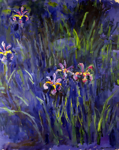 Irises 2 art print by Claude Monet (1914)