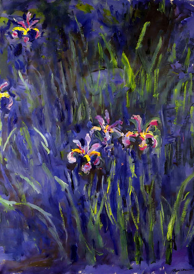 Irises 2 1914 Painting by Claude Monet Art Print (6 Sizes) - High Quality