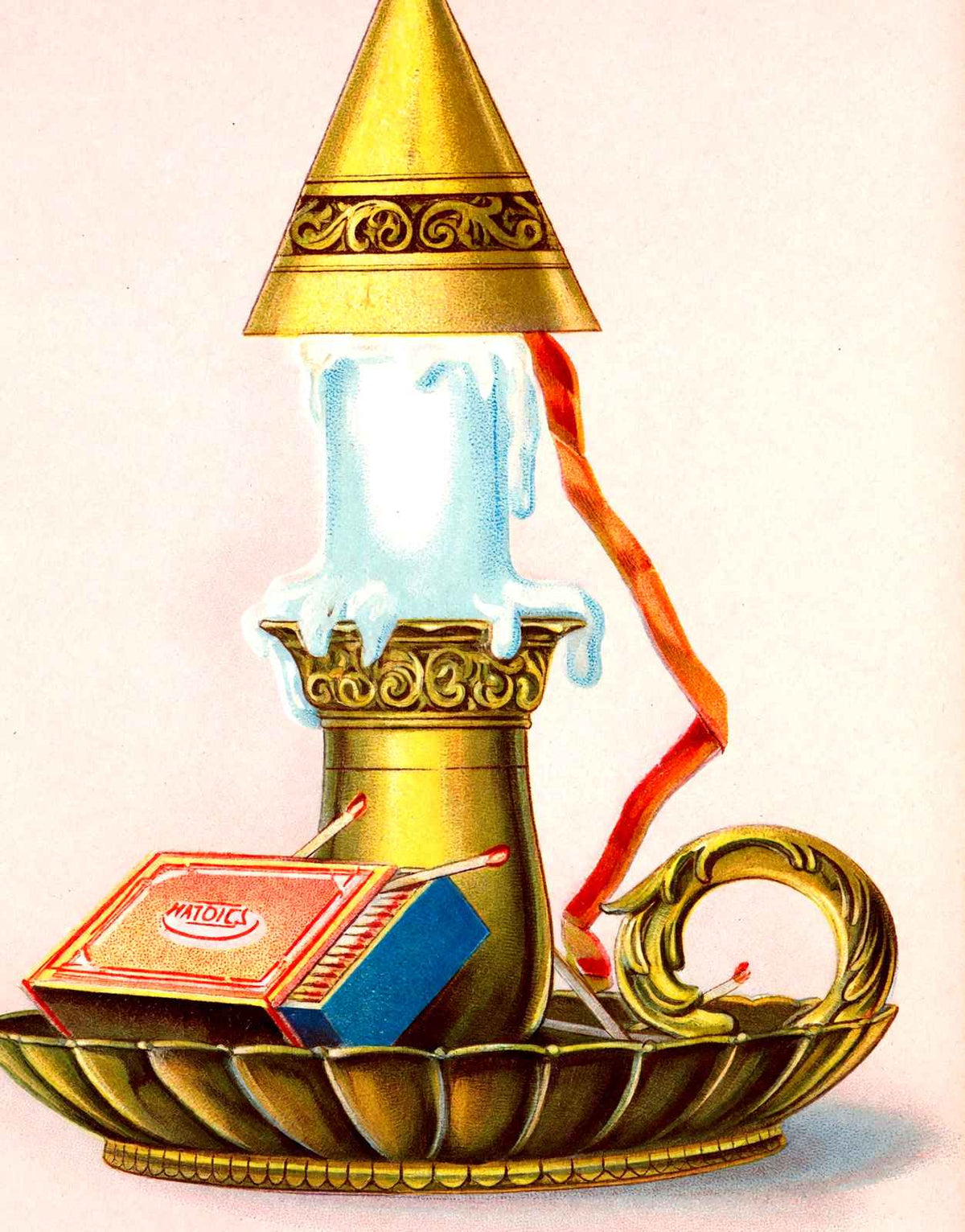 I Struck a Match in 1909 Vintage Print (7 Sizes) - Restored