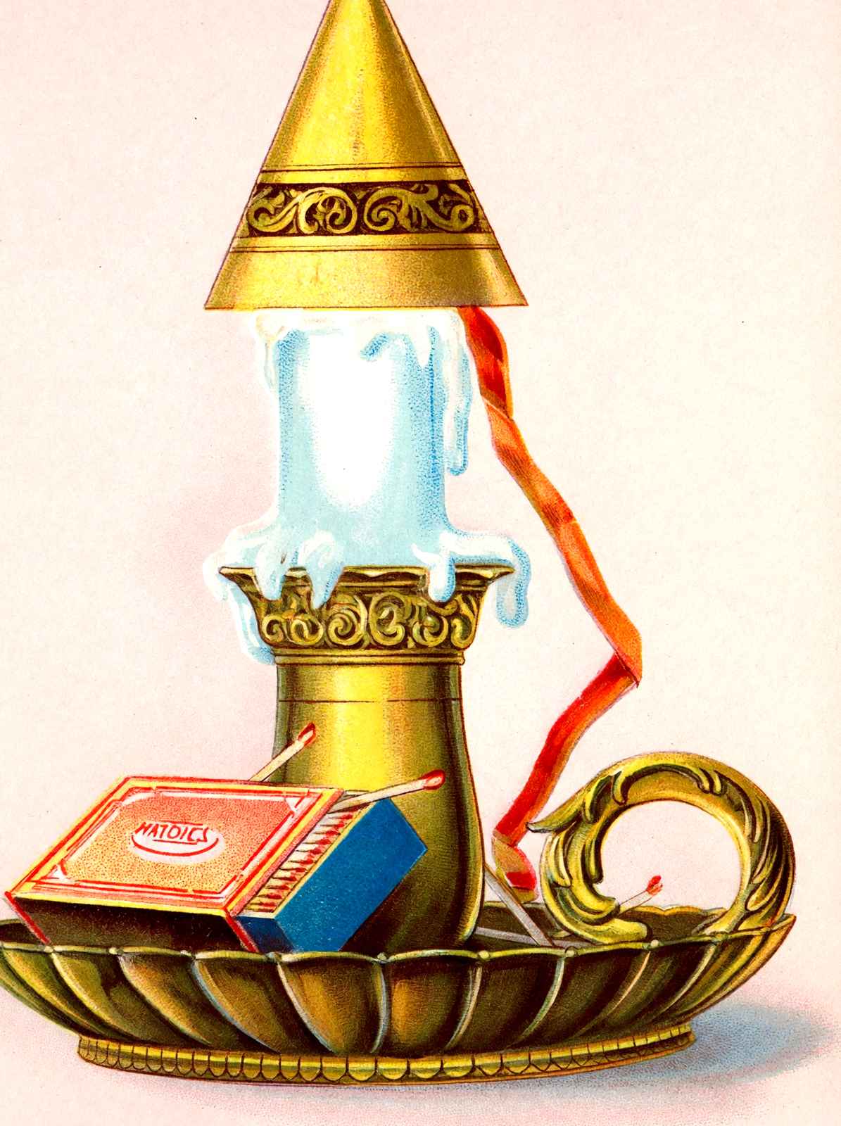 I Struck a Match in 1909 Vintage Print (7 Sizes) - Restored