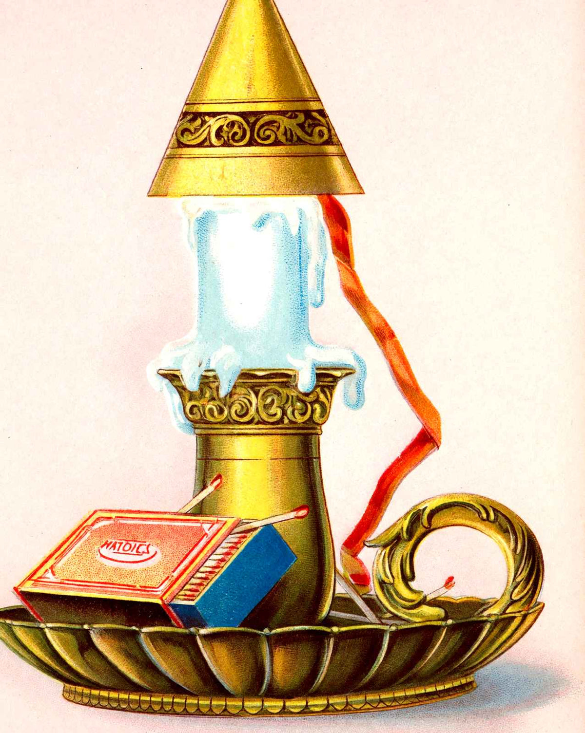 I Struck a Match in 1909 vintage print