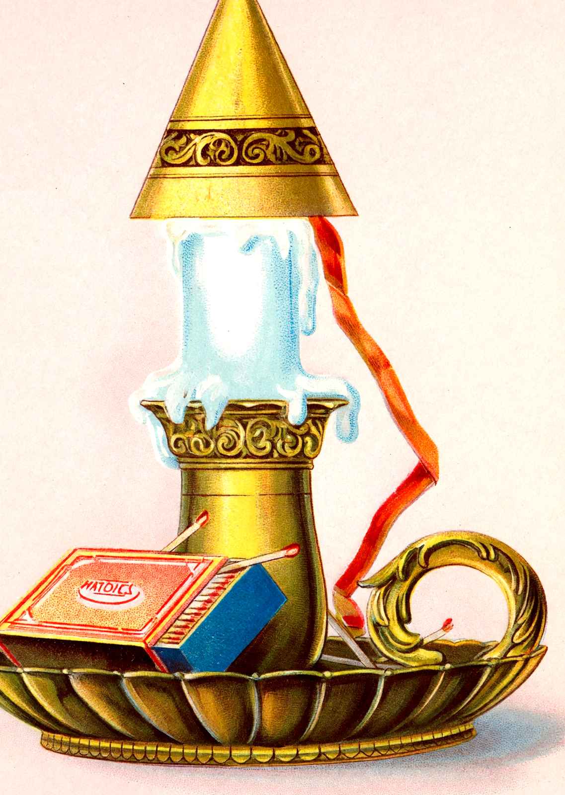 I Struck a Match in 1909 Vintage Print (7 Sizes) - Restored