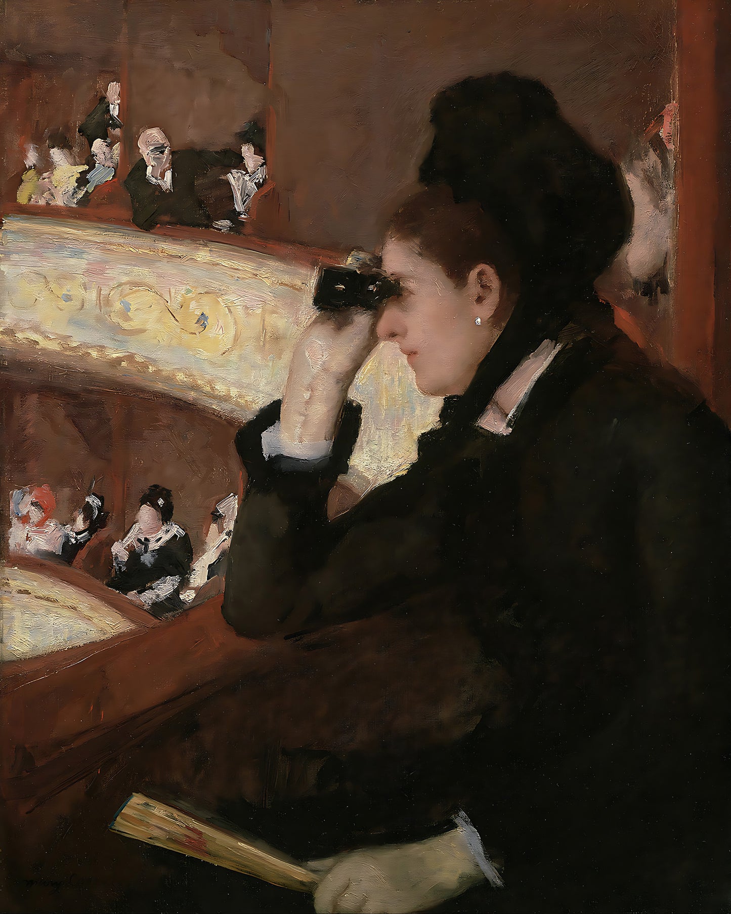 In the Loge Painting by Mary Stevenson Cassatt 8x10" Art Print