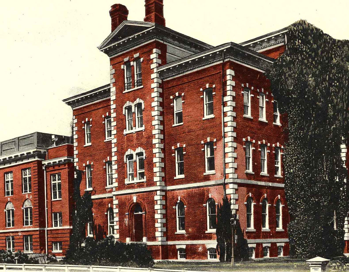 Illinois State School for the Deaf Jacksonville in 1905 Vintage Print