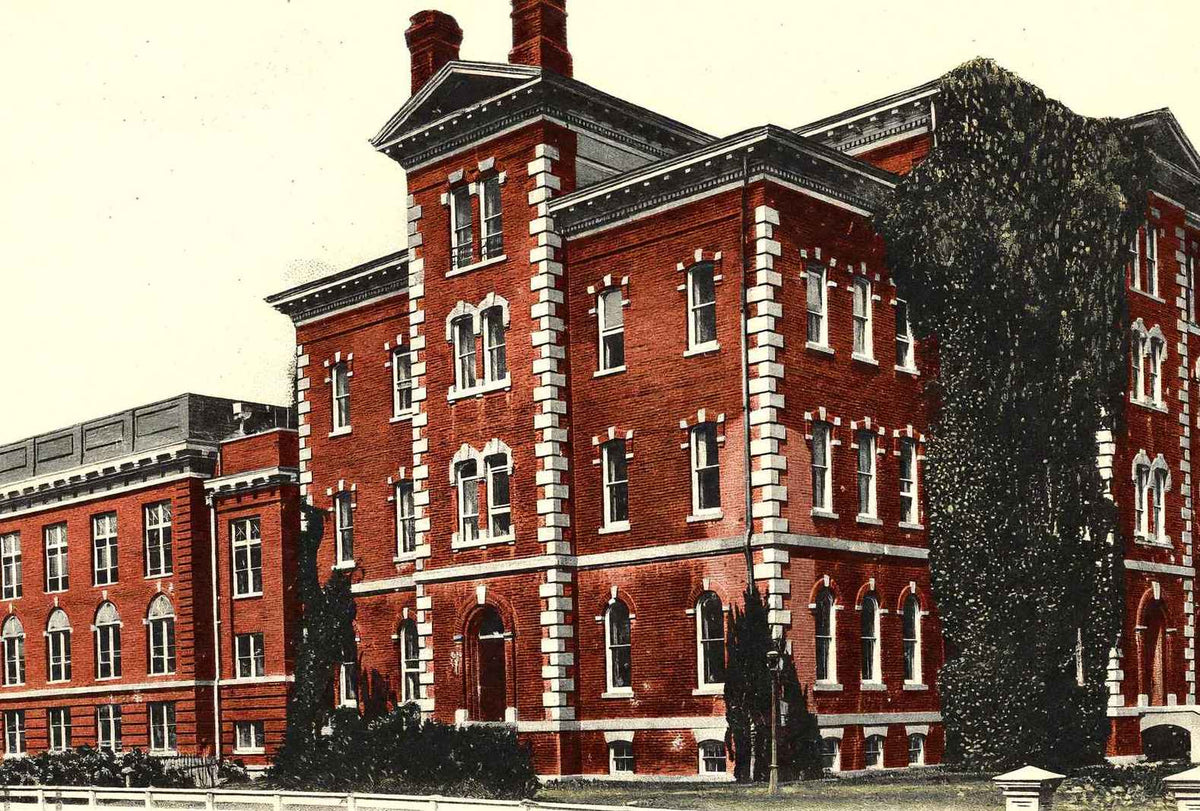 Illinois State School for the Deaf Jacksonville in 1905 Vintage Print