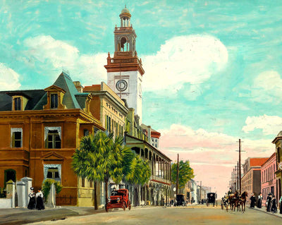 Forsyth Street Looking East in 1909 art print