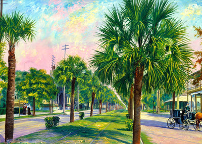 Main Street Looking North Jacksonville in 1909 Art Print (7 Sizes) - Acid Free