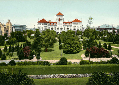 Windsor Hotel and Park Jacksonville in 1907 Vintage Print (7 Sizes)