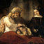 Jacob Blessing the Children of Joseph Art Print 1656 by Rembrandt (6 Sizes)