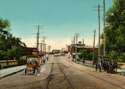 Viaduct at Riverside Avenue Jacksonville in 1909 Vintage Print (7 Sizes)