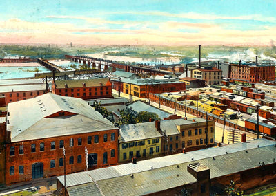 James River Looking West Richmond in 1905 Painting Print (7 Sizes)