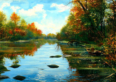 James River at Richmond VA in 1905 Art Print (7 Sizes) - Premium Print