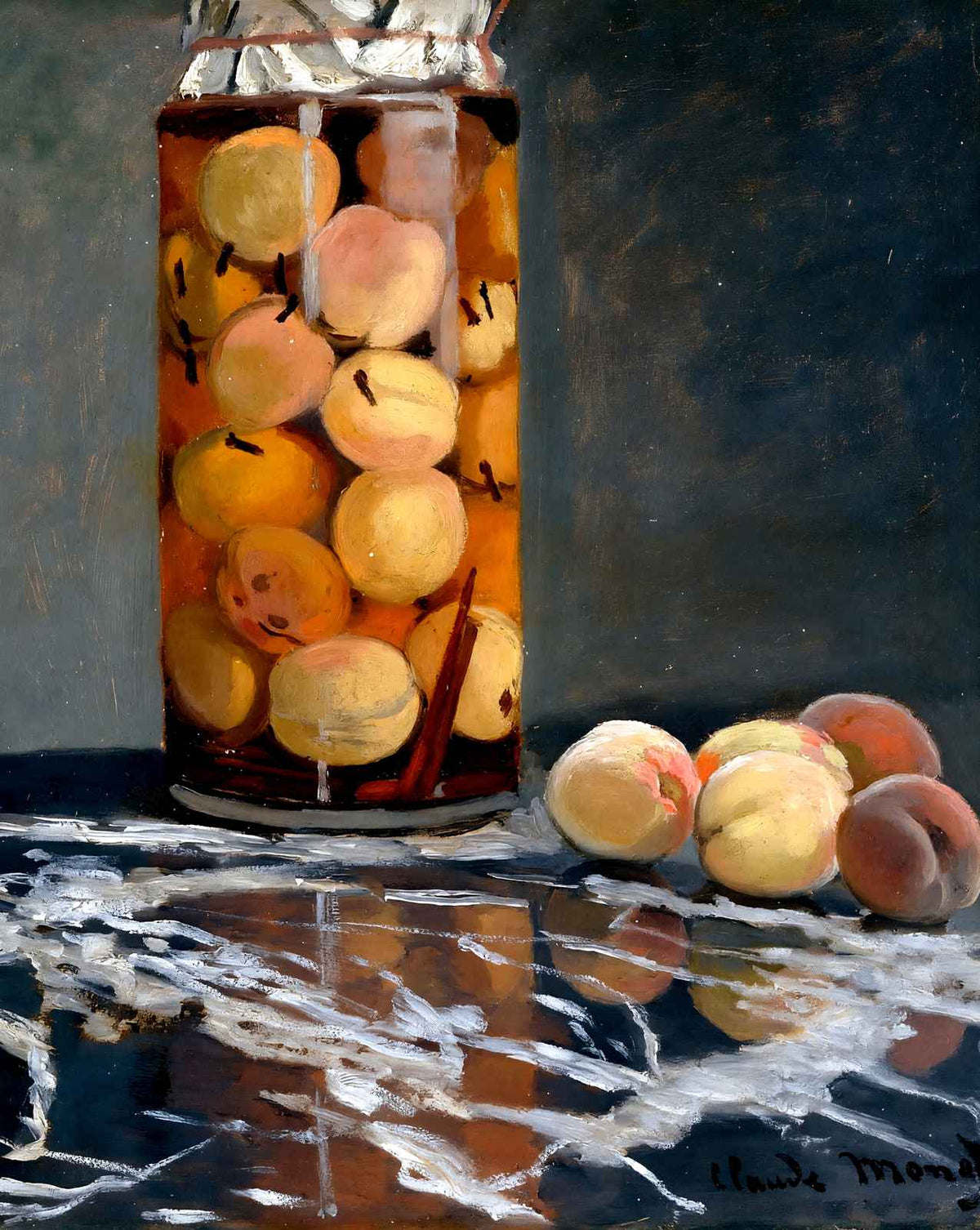 Jar of Peaches art print by Claude Monet