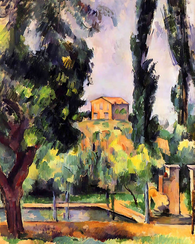 Jas De Bouffan Painting by Paul Cezanne 8x10" Art Print (Restored Reproduction)